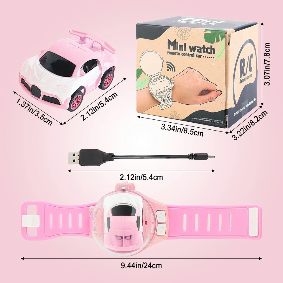 image 1 of Remote Control Cars Watch Toy Pink
