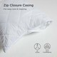 image 3 of Homescapes Cotton Rich Quilted Pillow Protectors - 60 x 60 cm - Pack of 4 White