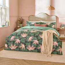 Wylder Luella Printed Reversible Duvet Cover Set | Green | Green | Single