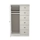 image 8 of Stirling 5 Drawer 1 Door Childrens Wardrobe in Grey Ash (Ready Assembled) | Grey | Grey Ash