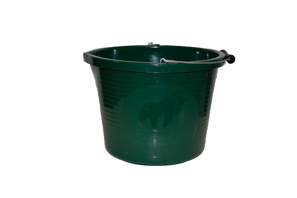 image 1 of Red Gorilla Premium Bucket - Heavy-Duty Recyclable Plastic Bucket with Metal Handle | Green