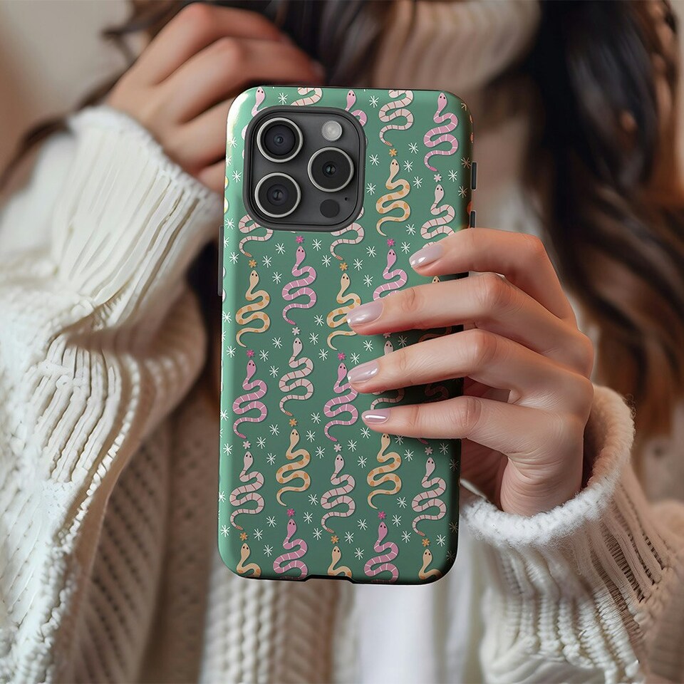 image 1 of Sneaky Snakes Phone Case | Green | iPhone 14 Plus
Magsafe | iPhone 14 Plus
Magsafe