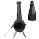 image 1 of Gr8 Garden Large 130cm Tall Garden Patio Chiminea Wood Log Burner Fire Pit BBQ Grill Heater