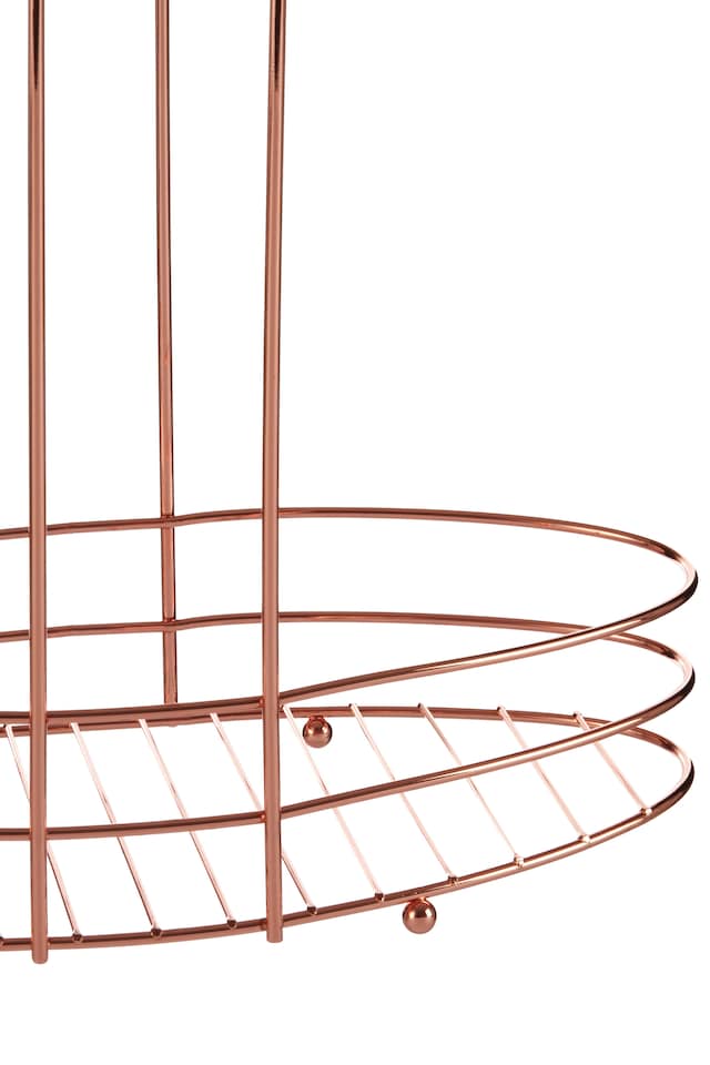 image 1 of Dara 3 Tier Copper Plated Storage Rack | Gold