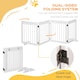image 3 of PawHut Pet Gate 4 Panel Wooden Dog Barrier Folding Fence w/ Support Feet