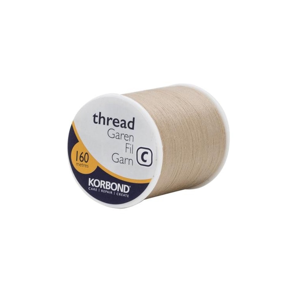 Korbond Polyester Thread Natural 160m - One Colour - One Size