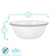 image 3 of Argon Tableware White Enamel Bowls - 16cm - Grey - Pack of 6 Grey