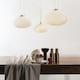 image 2 of Plisse Globe Dome Pendant Ceiling Light Brass 35cm