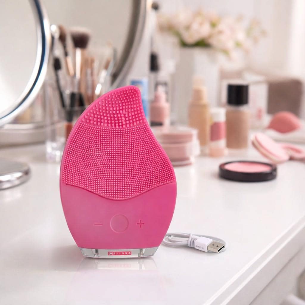 MELISSA Electric Silicone Facial Cleansing Sonic Brush Face Skin