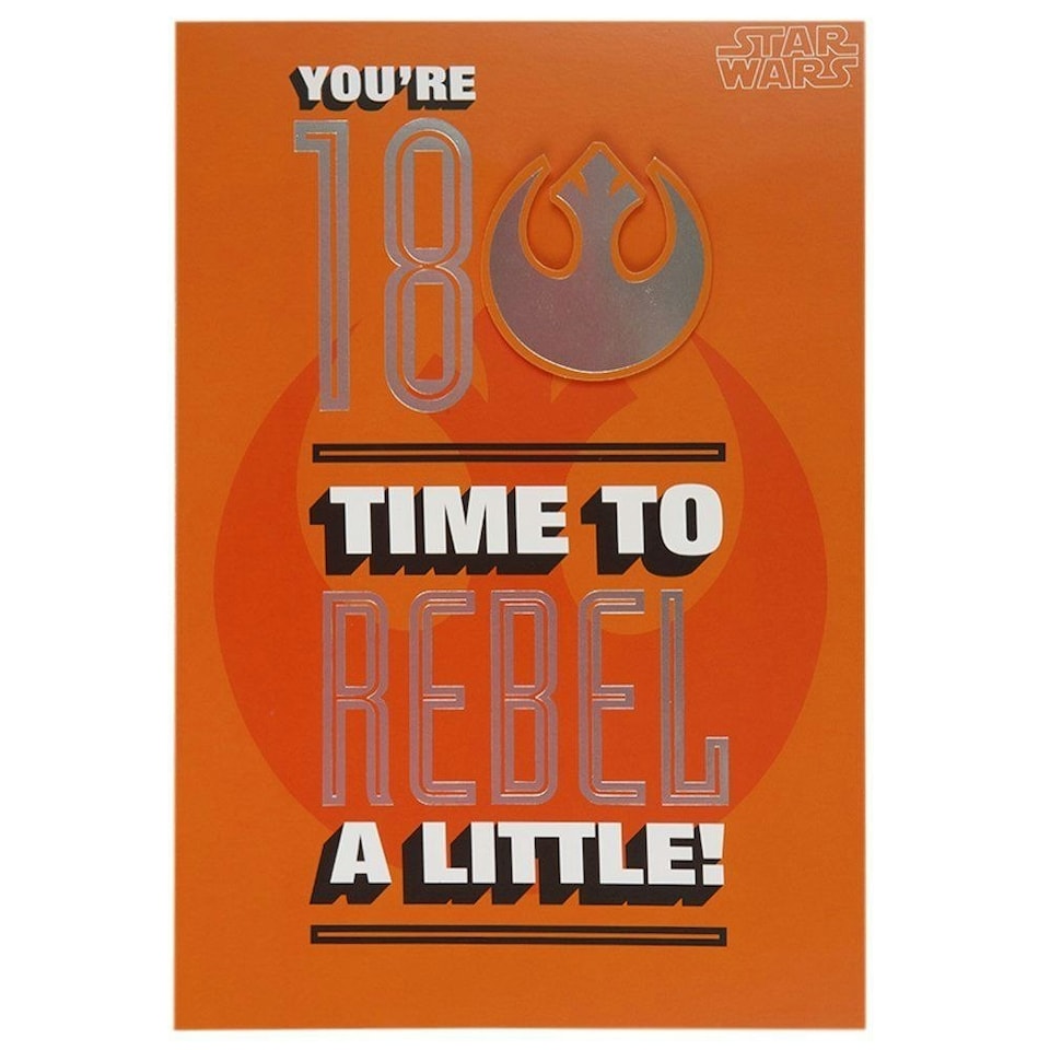 image 1 of Star Wars Rebels 18th Birthday Card 'Time To Rebel'