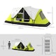 image 7 of Outsunny 2 Room Camping Tent with Waterproof Rainfly & Screen Panels Yellow | Yellow