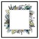 image 2 of Square tropical border (Picture Frame) Grey | L