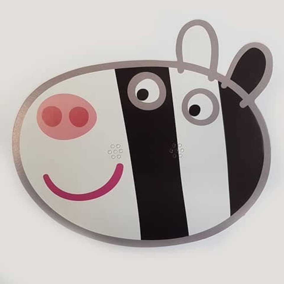 Peppa Pig Zoe Zebra Cardboard Face Mask