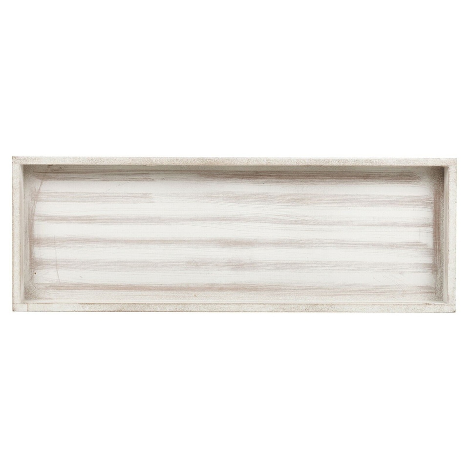 image 1 of Shabby Chic Grey Wooden Tray