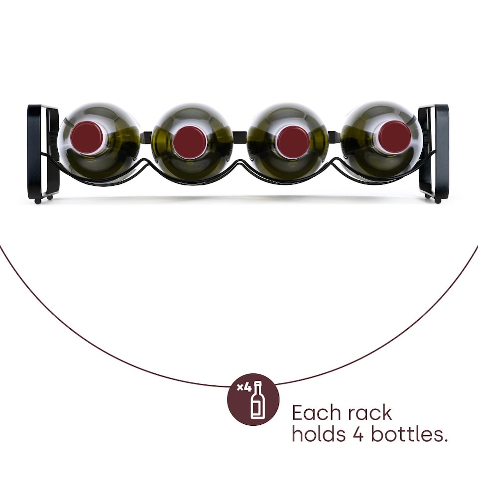 image 1 of Modular Wine Rack set of 2 Matte Black