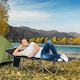 image 2 of Outsunny Single Portable Outdoor Military Sleeping Bed Camping Cot Black