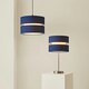 image 6 of ValueLights Sophia Large Navy 2 Tier Ceiling Light Shade Blue