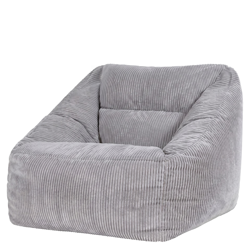 image 1 of Natalia Large Beanbag Corduroy Light Grey | Grey | Light Grey | XL | 1