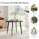image 5 of Furniturebox Koko Walnut Wood Effect Round Dining Table Black Legs 100cm