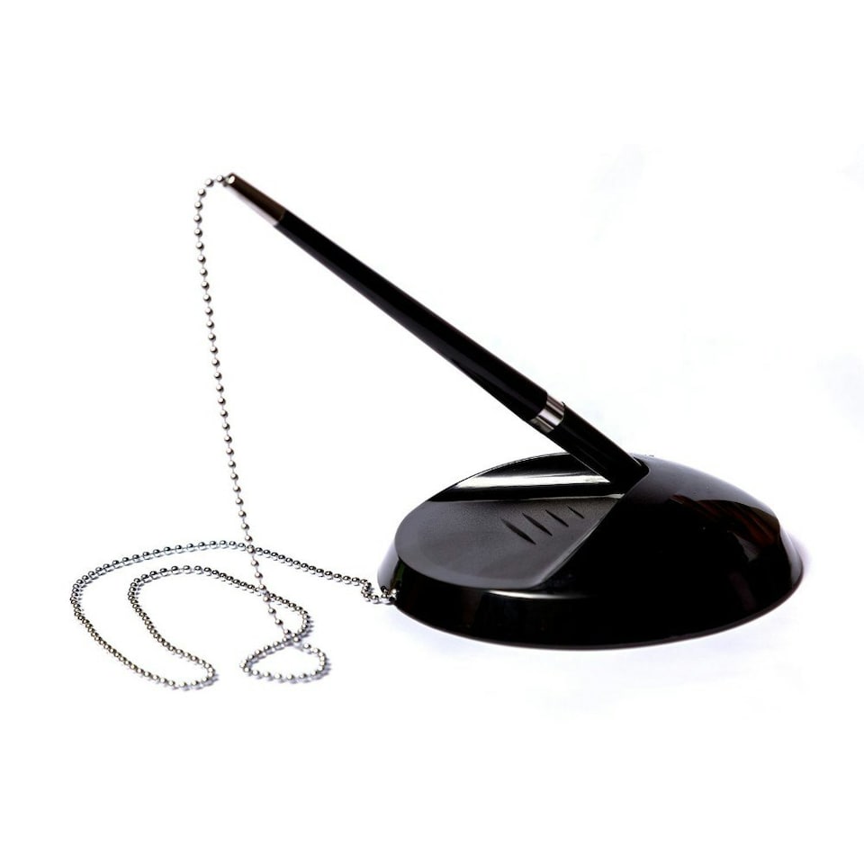 image 1 of Black Reception Counter Pen on Chain