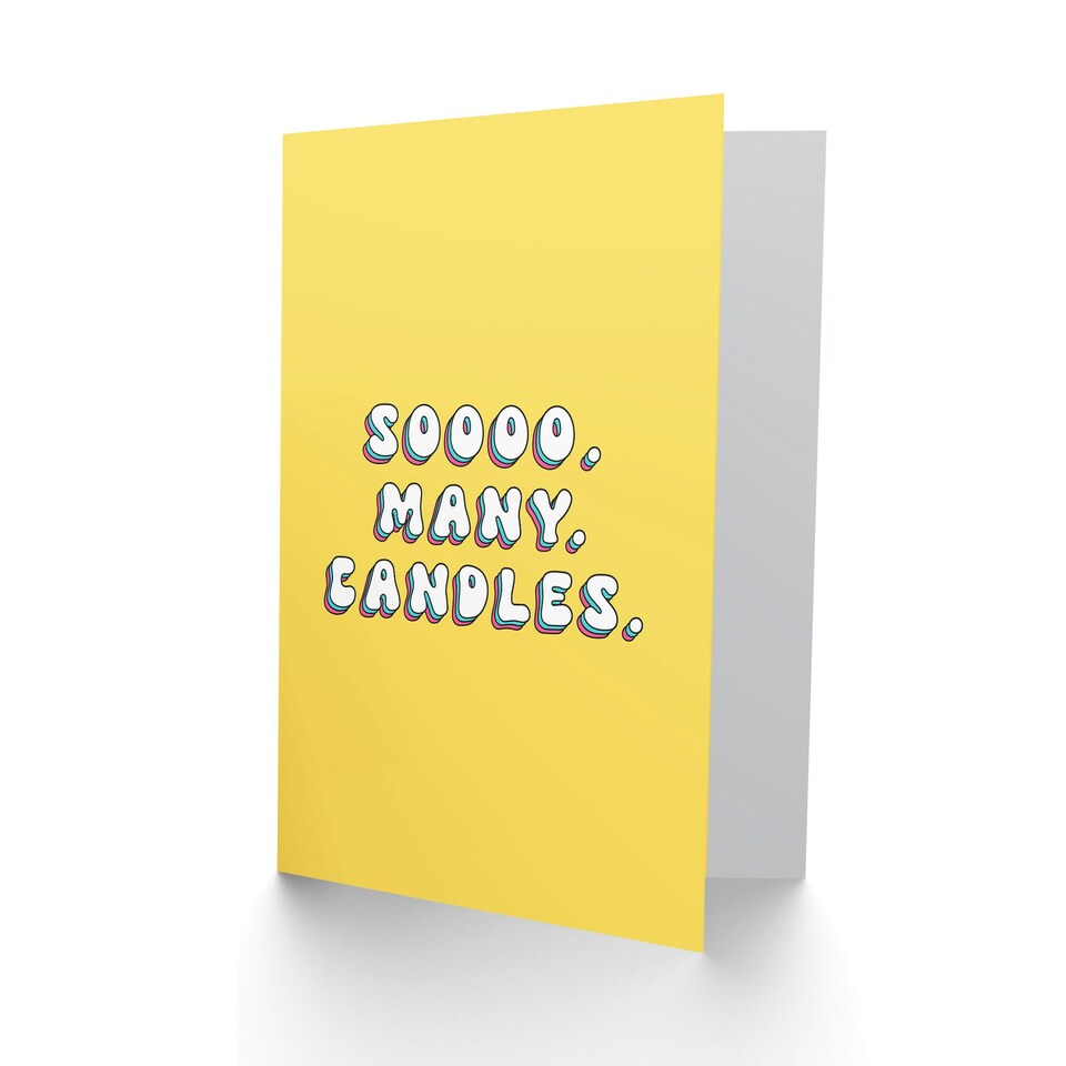 image 1 of So Many Candles Fun Joke Humour Woman Her Funny Birthday Card