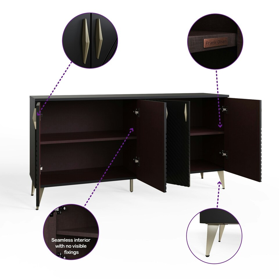 image 1 of Frank Olsen Ava Sideboard Black | Black