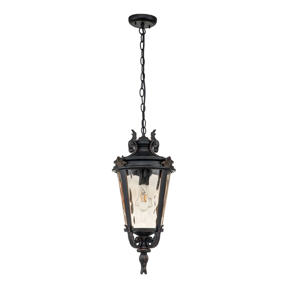 image 1 of Baltimore 1 Light Large Outdoor Ceiling Chain Lantern Weathered Bronze, E27