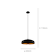 image 3 of EGLO Mogano 1 Vintage Steel Black And Copper Single Pendant Light