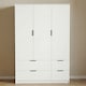 image 2 of Vida Designs Trega 3 Door 4 Drawer Wardrobe Modern Storage Unit, White
