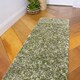 image 2 of KUKOON Dark Green Grey Mottled Shaggy Long Runner Rug 60cm x 240cm Green