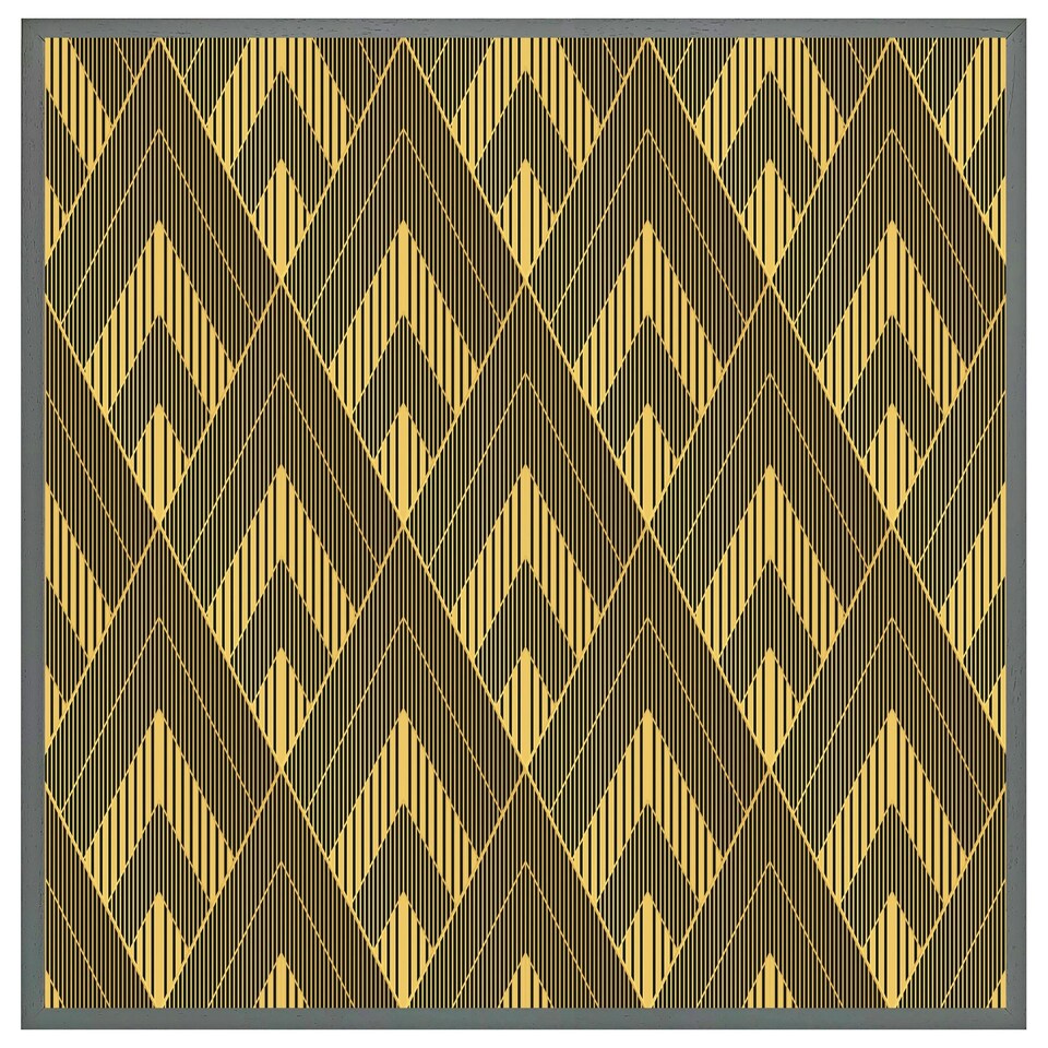 image 1 of Black & gold striped triangles (Picutre Frame) Black | M