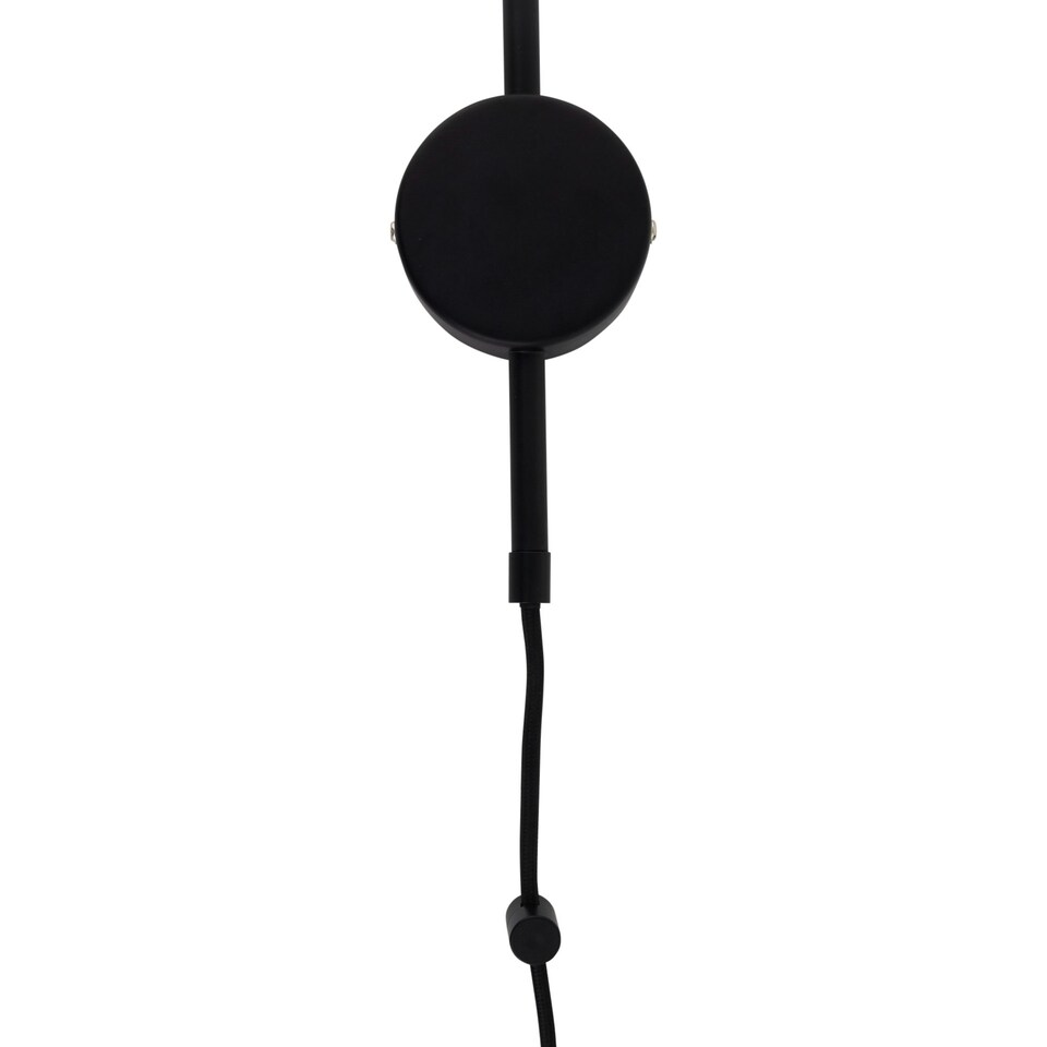 image 1 of Victoria - Black Plug in Wall Light with Frosted Glass Shade Black | White