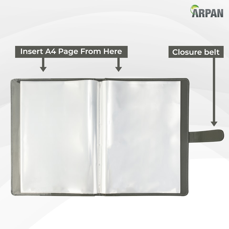 image 1 of A4 Display Book Certificate Folder – Professional Portfolio Holder with 36 Copysafe Pockets 72 Sides – Record of Achievement Folder for Certificates, Paperwork & Presentations – Soft-Touch Cover