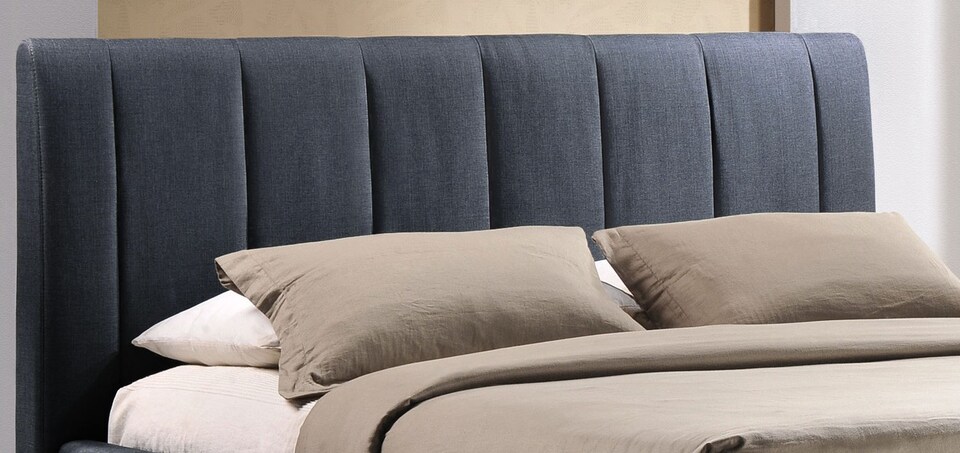 image 1 of 4ft6 Double Grey Fabric,Upholstered,Bed Frame,Bedstead,Padded,Linen