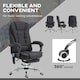 image 7 of Vinsetto Office Chair with 6 Point Massage and Back Heat, Linen Desk Chair with Footrest Adjustable Height and Swivel Wheels, Back Reclining, Black