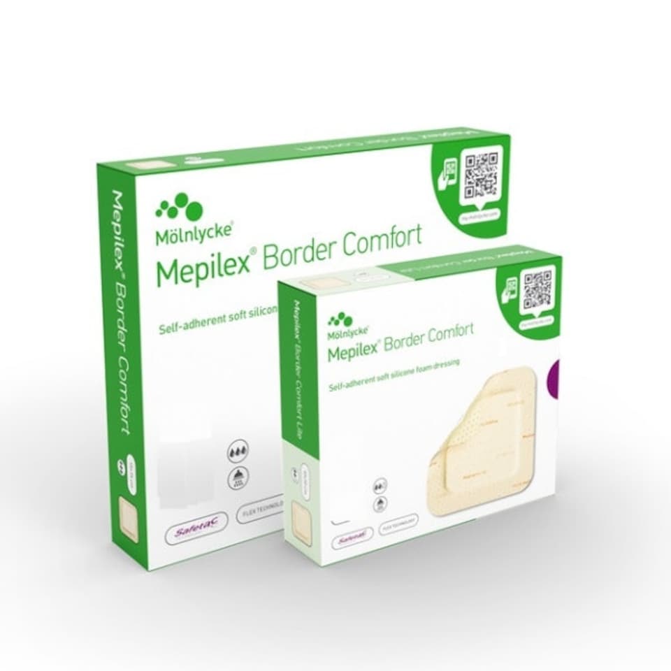 image 1 of Mepilex Border Comfort 12.5x12.5cm Dressings Pack of 10
