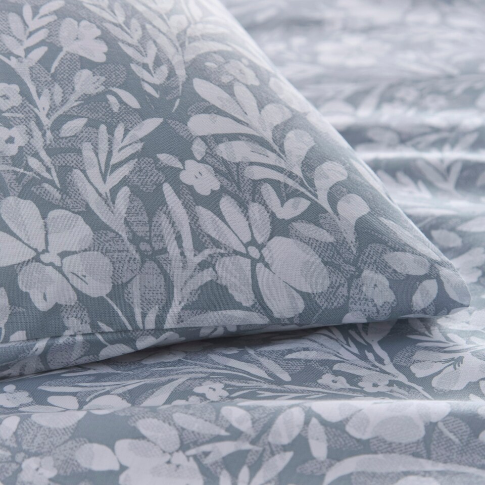image 1 of Olivia Duvet Cover Set Pillowcase Grey Grey Super King Grey | Super King
