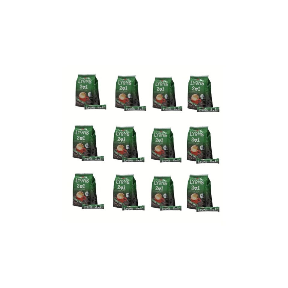 image 1 of Lyons Instant Coffee 2 in 1 10 Sachets 16g | Green | 6 - Green | Coffee | 6