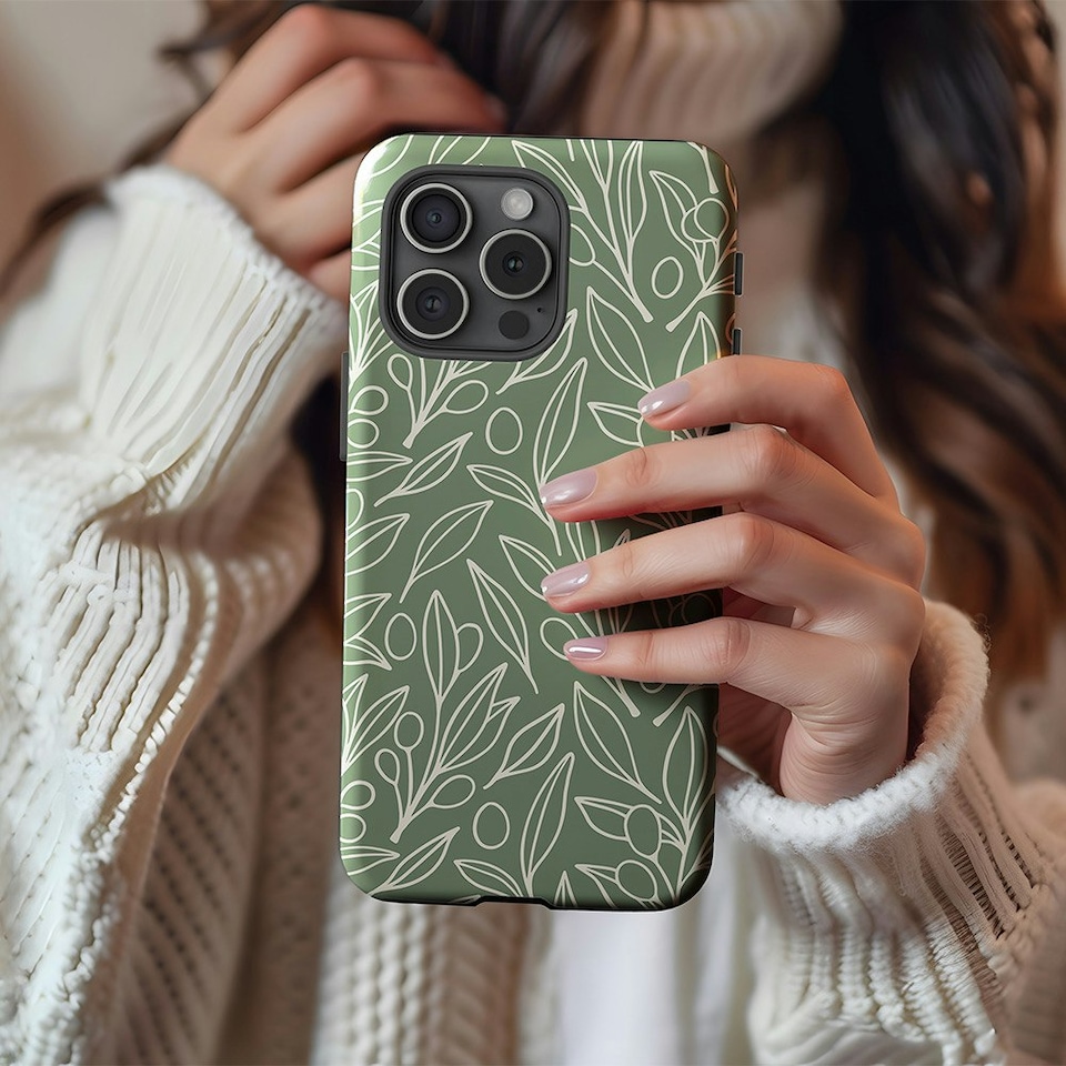 image 1 of Olive Leaf Phone Case | Green | iPhone 16
Magsafe | iPhone 16
Magsafe