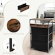 image 6 of COSTWAY 3-Drawer Storage Cabinet Dresser Organizer W/ Shelf Brown