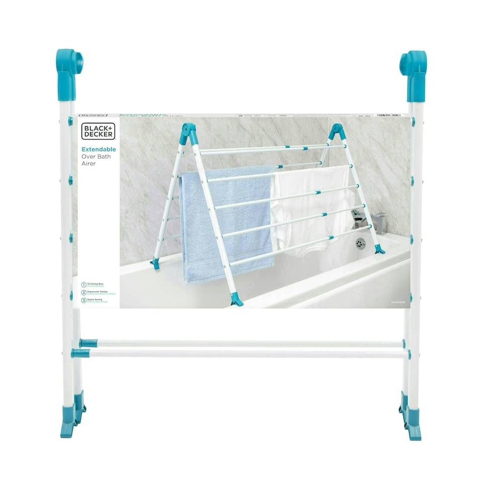 image 1 of BLACK+DECKER Extendable Over Bath Airer