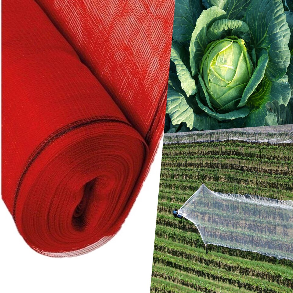 image 1 of Pegdev Red Heavy Duty Plants & Crops Netting 2m x 14m UV Stabilised Mesh