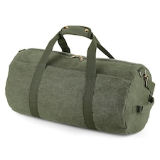 Bagbase Vintage Canvas Barrel Bag - Vintage Military Green - One Size Green | One Size