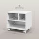image 7 of HOMCOM Printer Stand with Storage Printer Cart on Wheels for Home Office White