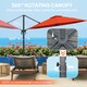 image 3 of Outsunny 3 x 3(m) Cantilever Parasol Garden Umbrella with Base Light Grey Orange | Orange