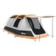image 1 of Outsunny Tunnel Tent with Bedroom, Living Room and Porch for 3-4 Man, Green