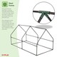 image 3 of Oypla Steeple Growhouse Garden Plant Greenhouse with Plastic Mesh Cover - 180x90x90cm