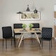 image 2 of HOMCOM Dining Chairs Faux Leather Accent Chairs for Kitchen, Set of 4, Black