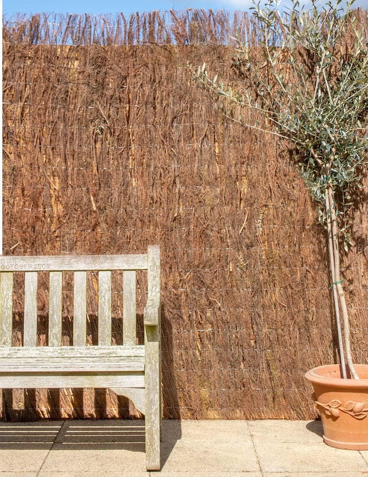 image 1 of Papillon Brushwood Heather Thatch Natural Garden Screening Roll 4m x 2m | Brown | Brown