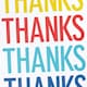 image 3 of Colouring Lettering Design Pack of 48 in 4 Designs Thank You Cards
